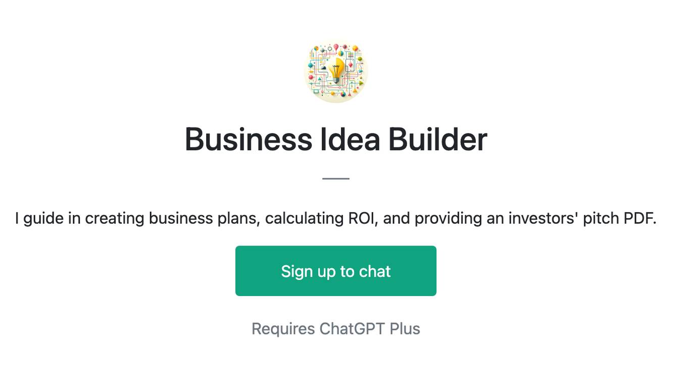 Business Idea Builder Screenshot