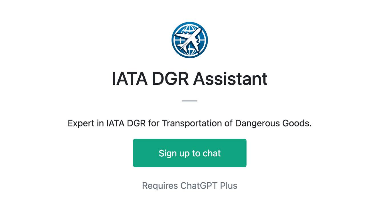 IATA DGR Assistant Screenshot