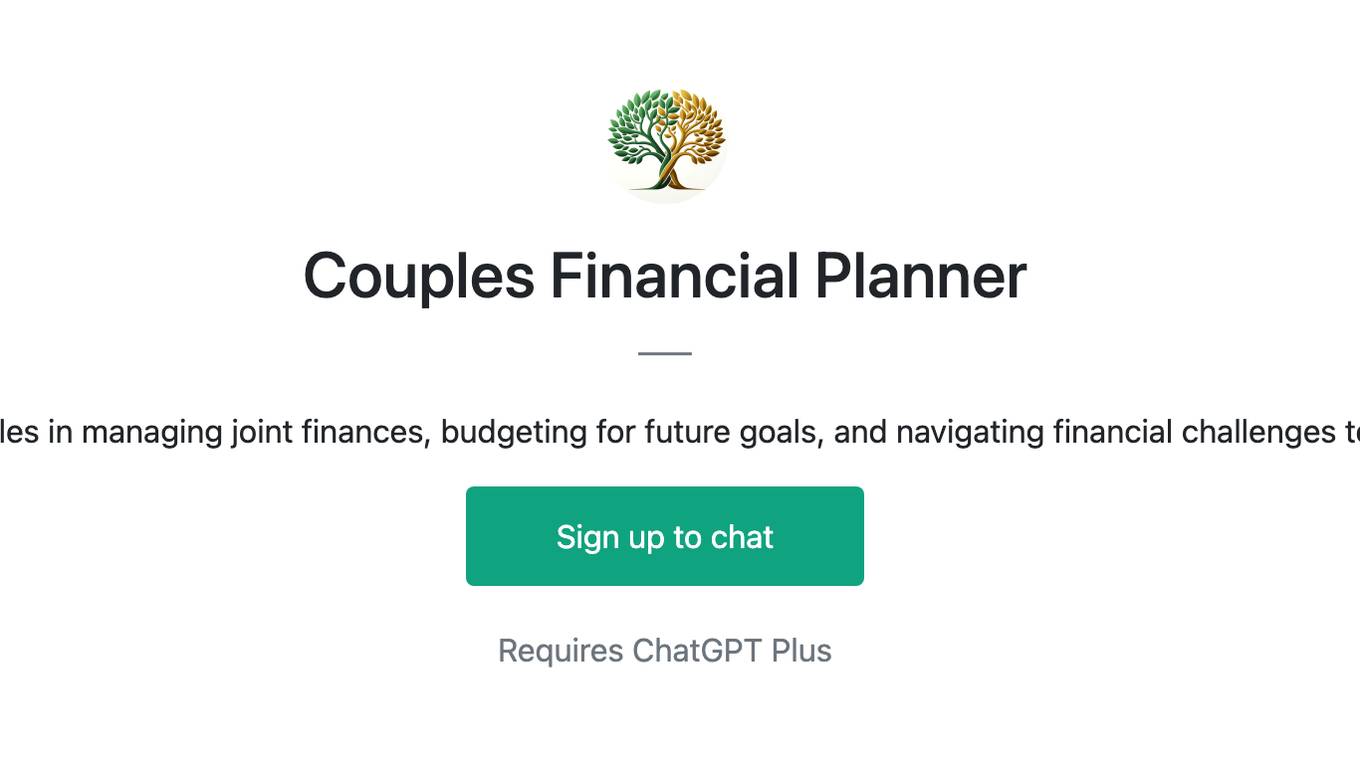 Couples Financial Planner Screenshot