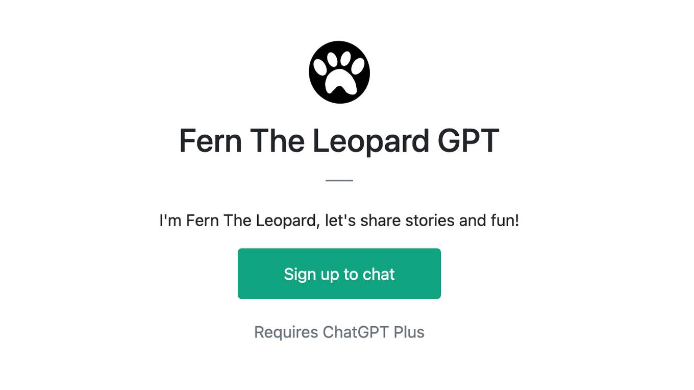 Fern The Leopard GPT Screenshot