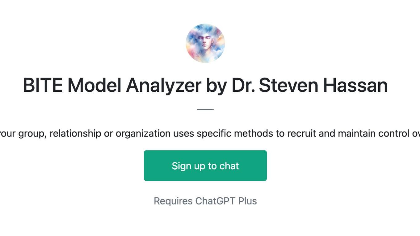 BITE Model Analyzer by Dr. Steven Hassan Screenshot