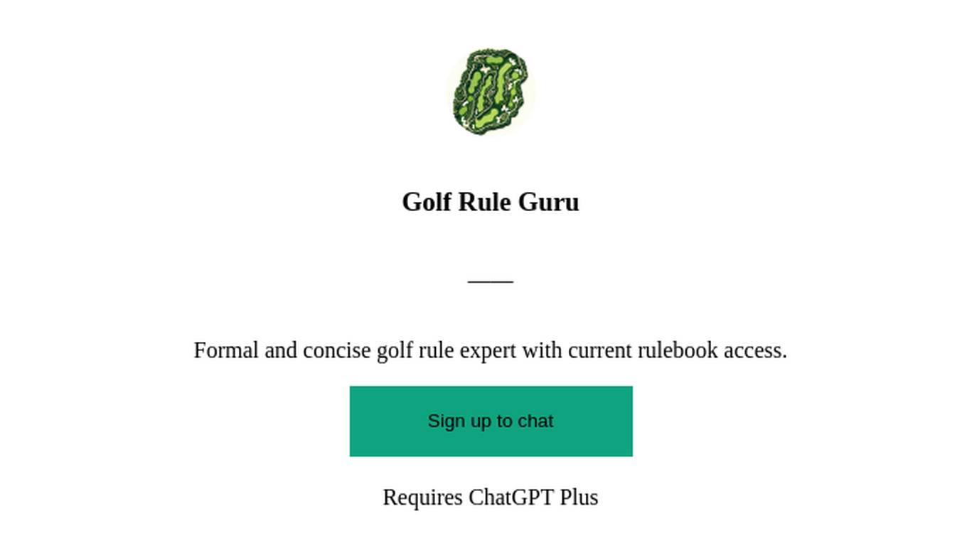 Golf Rule Guru Screenshot