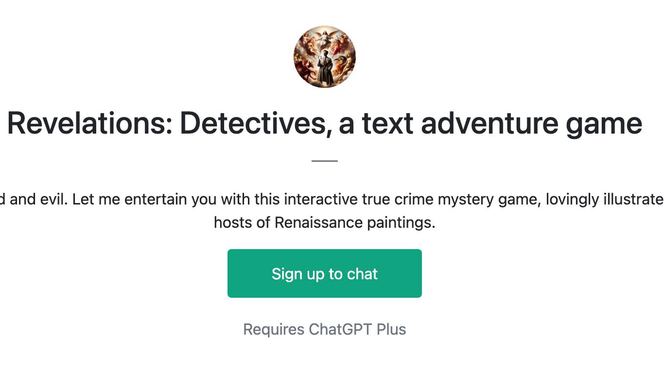 Revelations: Detectives, a text adventure game Screenshot