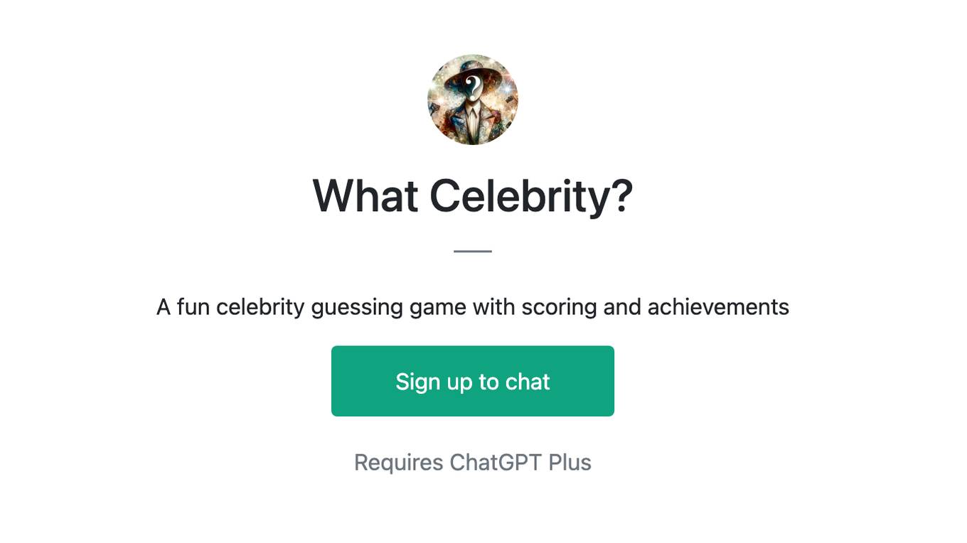 What Celebrity? Screenshot