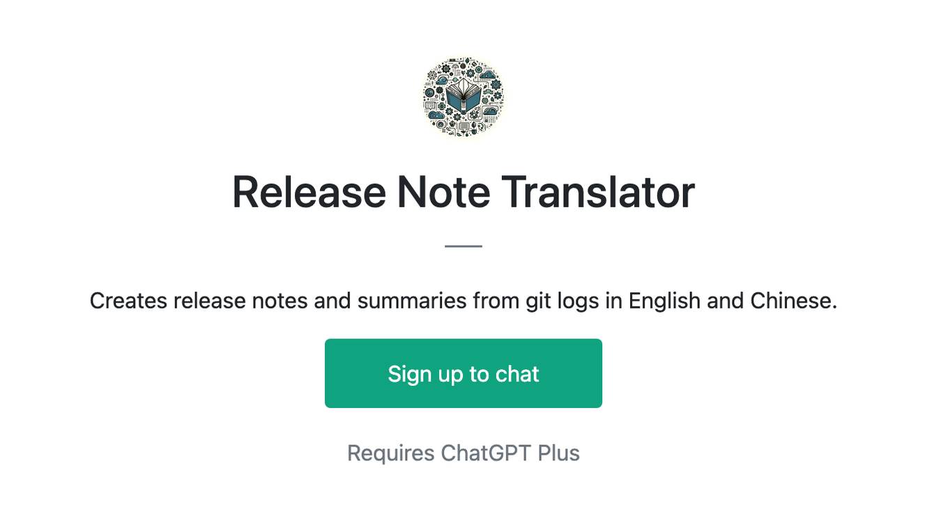 Release Note Translator Screenshot