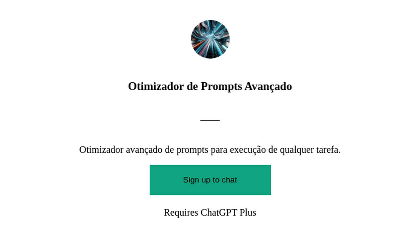 Otimizador de Prompts Avançado Screenshot