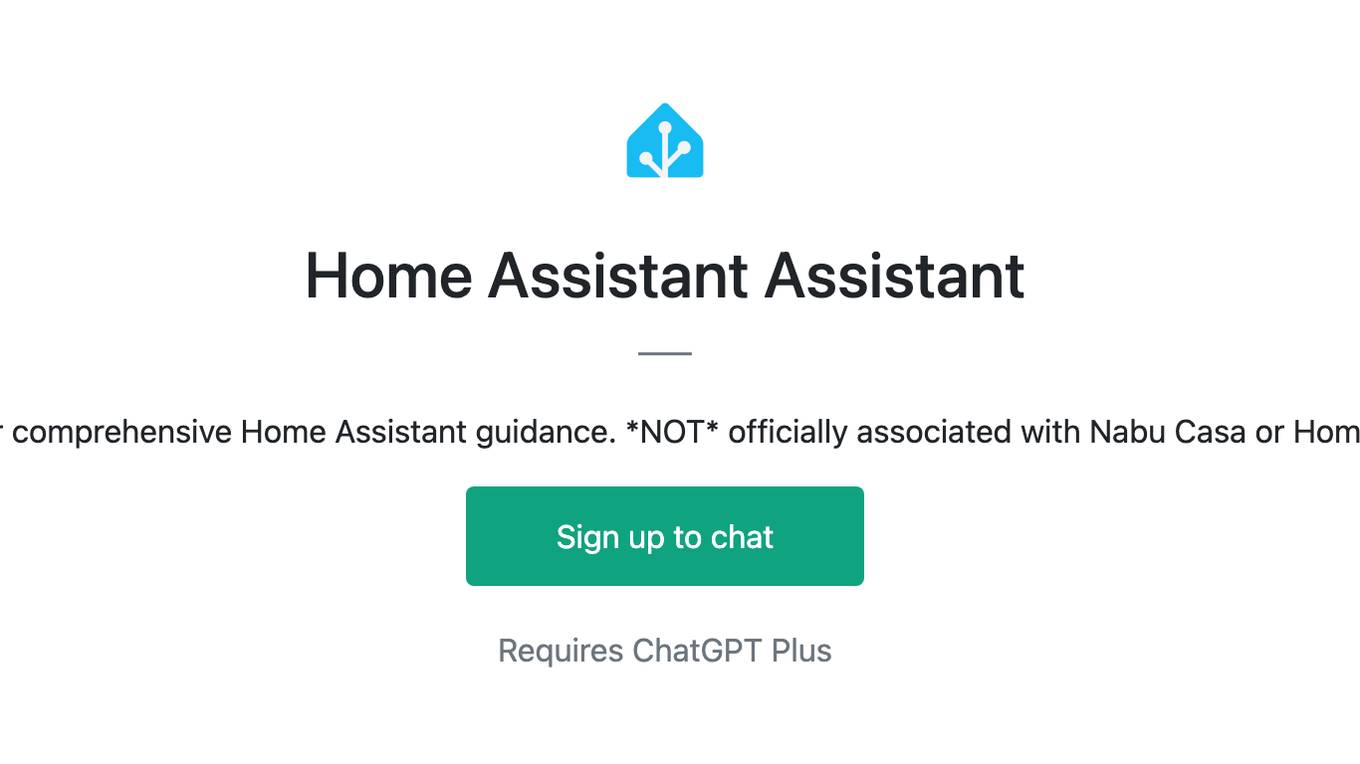 Home Assistant Assistant Screenshot