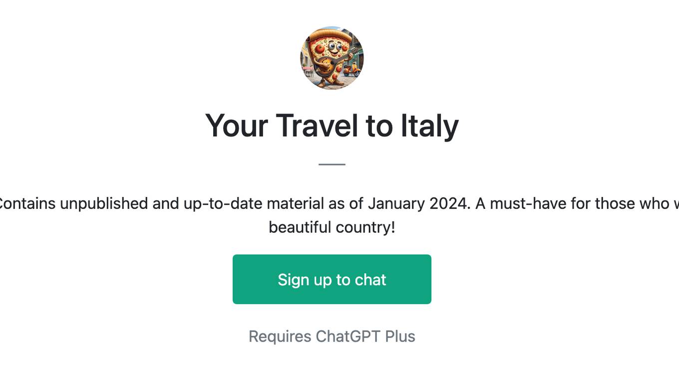 Your Travel to Italy Screenshot