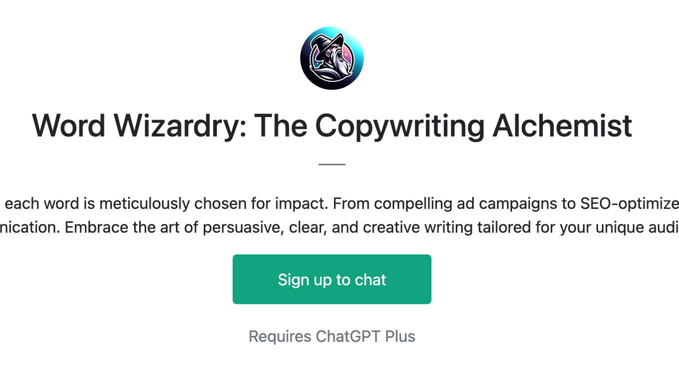 Word Wizardry: The Copywriting Alchemist Screenshot