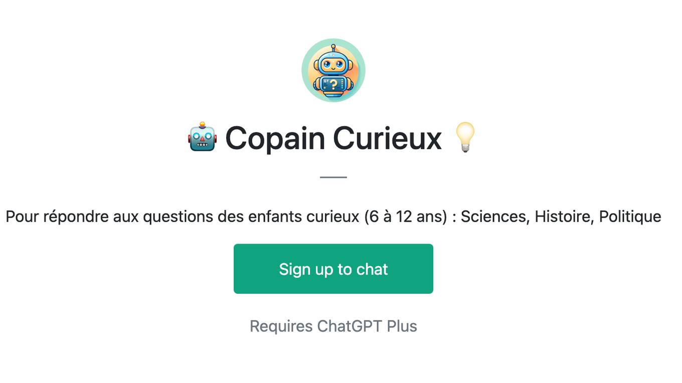 🤖 Copain Curieux 💡 Screenshot