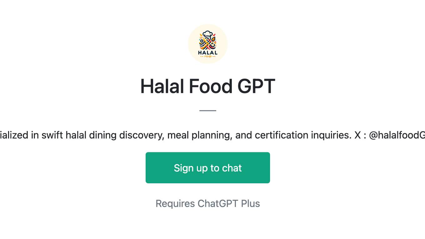 Halal Food GPT Screenshot