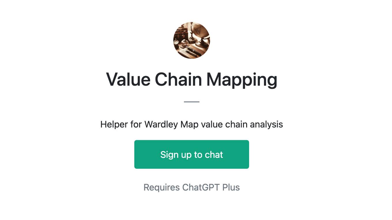 Value Chain Mapping Screenshot