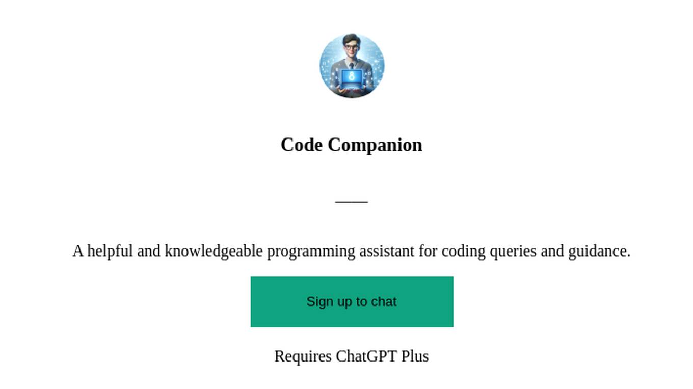 Code Companion Screenshot