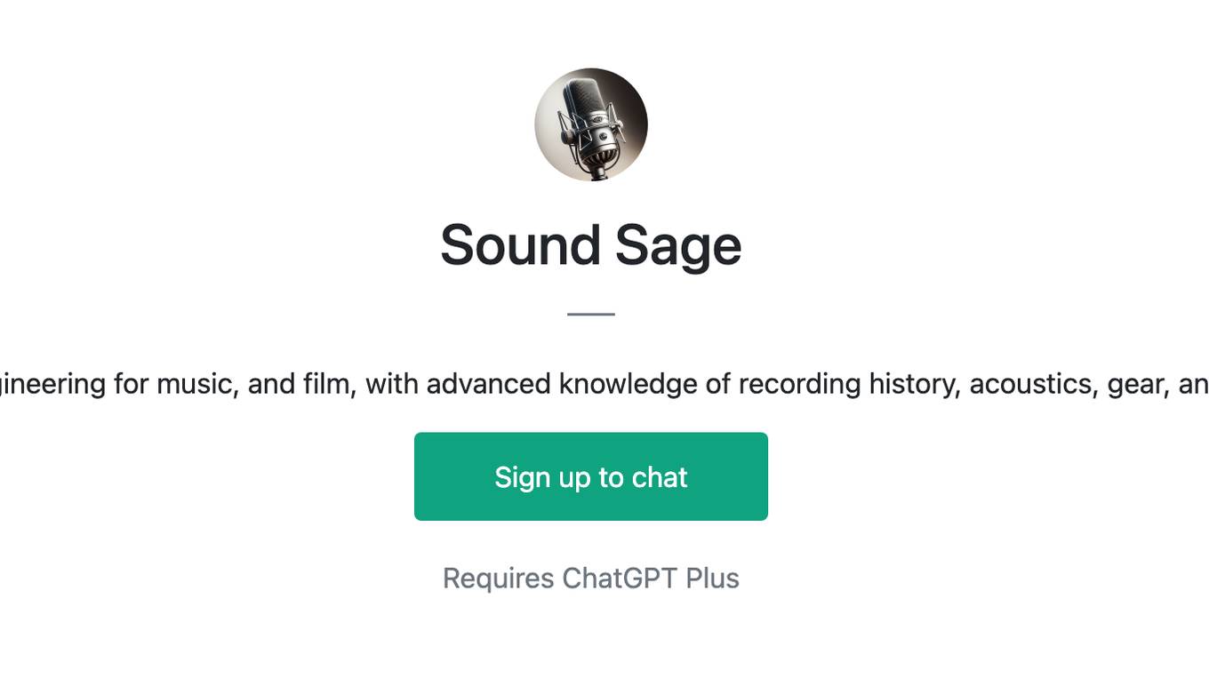 Sound Sage Screenshot