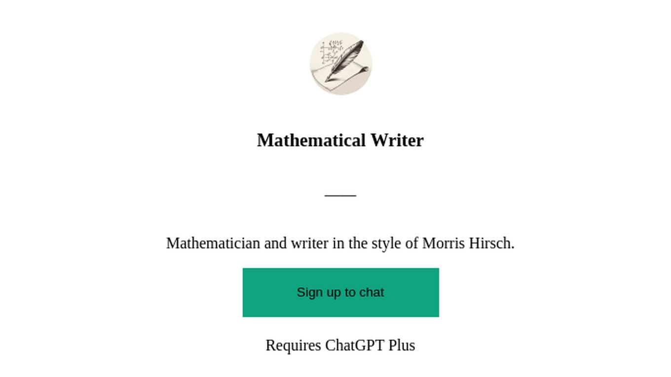 Mathematical Writer Screenshot