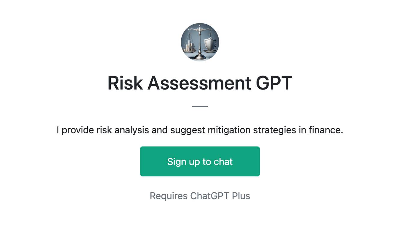 Risk Assessment GPT Screenshot