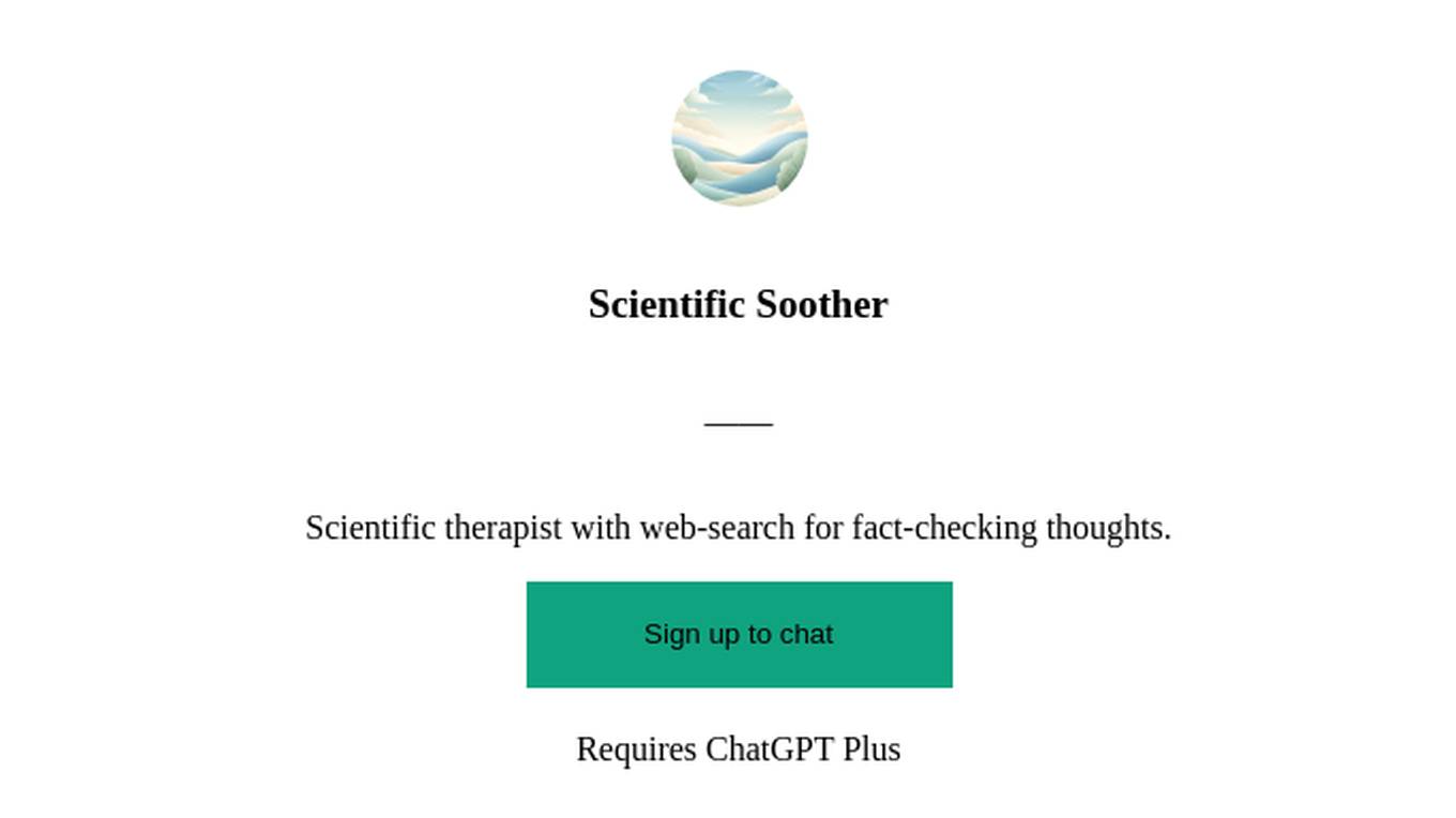 Scientific Soother Screenshot