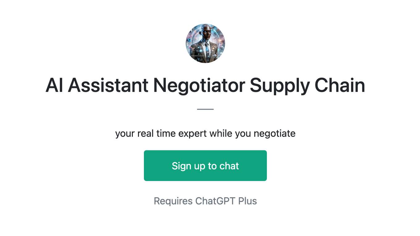 AI Assistant Negotiator Supply Chain Screenshot