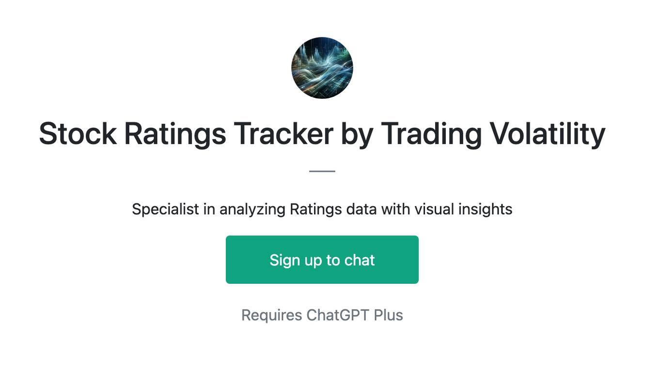 Stock Ratings Tracker by Trading Volatility Screenshot