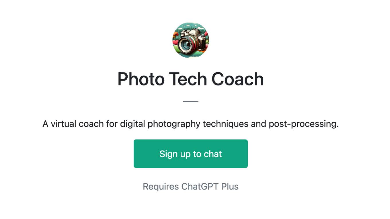 Photo Tech Coach Screenshot