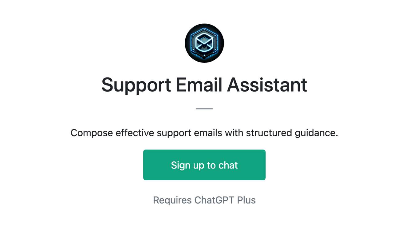 Support Email Assistant Screenshot