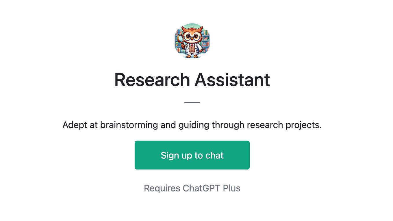 Research Assistant Screenshot