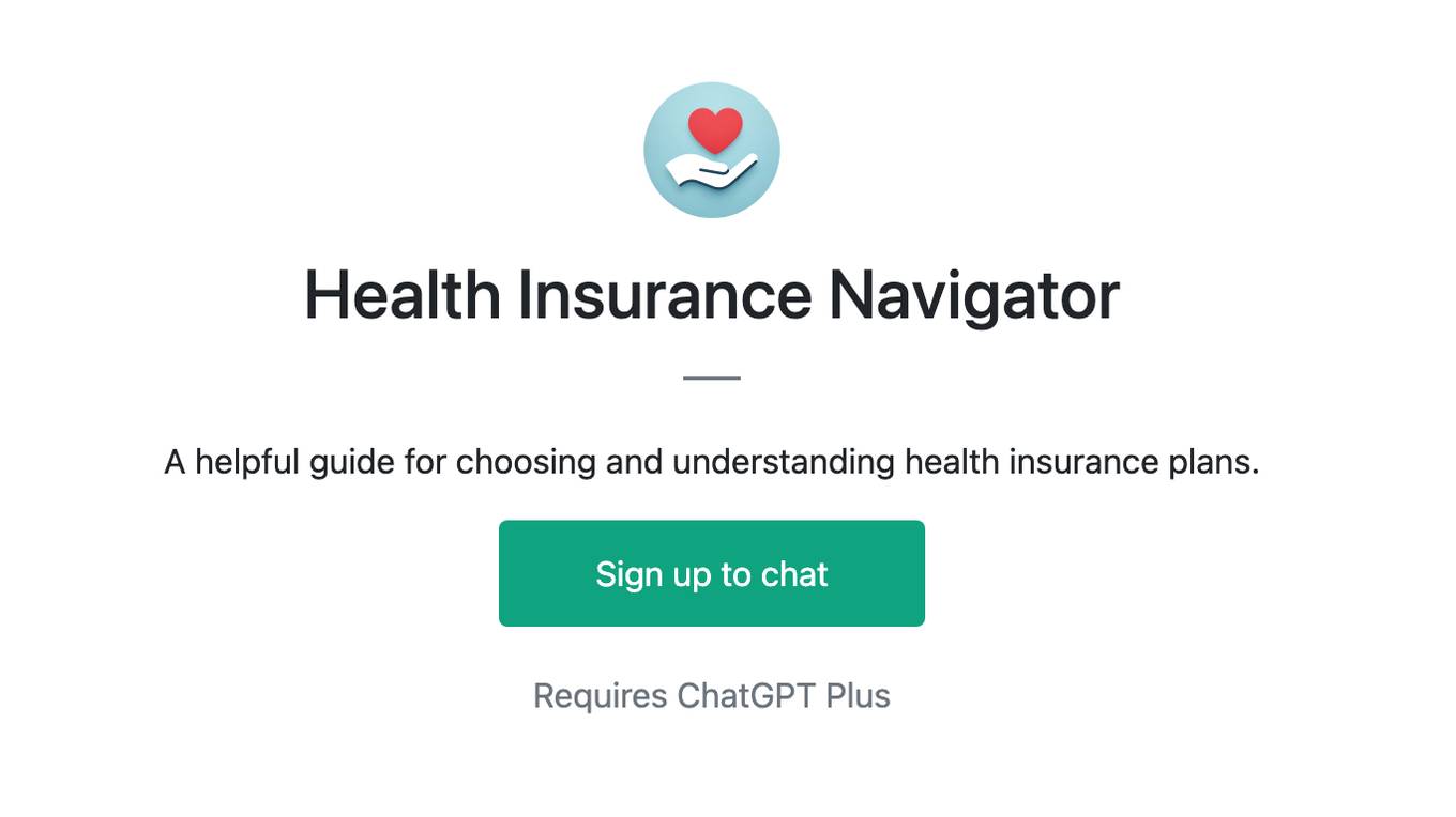 Health Insurance Navigator Screenshot