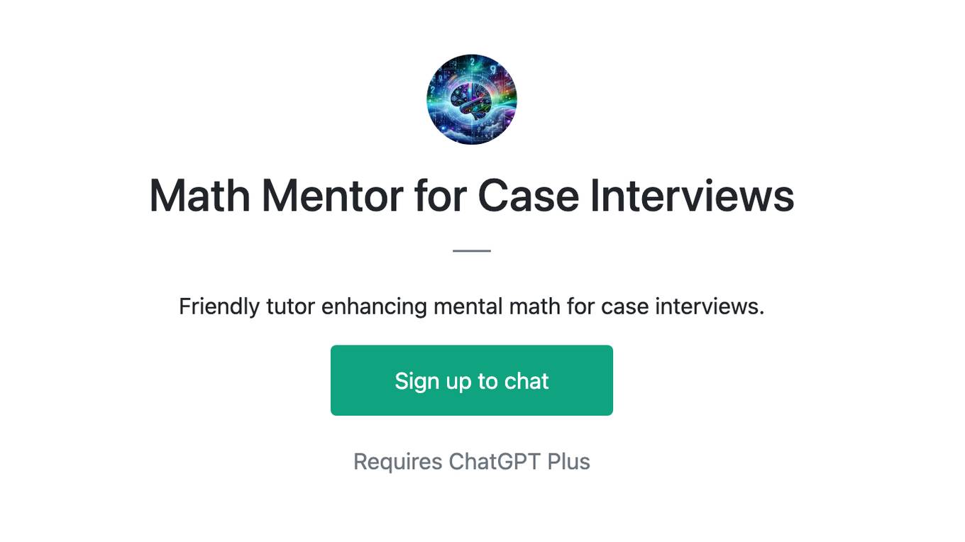 Math Mentor for Case Interviews Screenshot