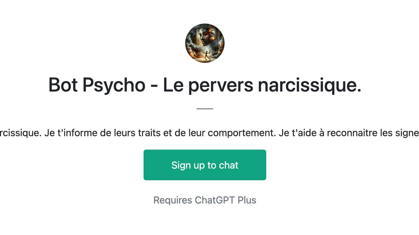 Bot Psycho - Le pervers narcissique. Screenshot