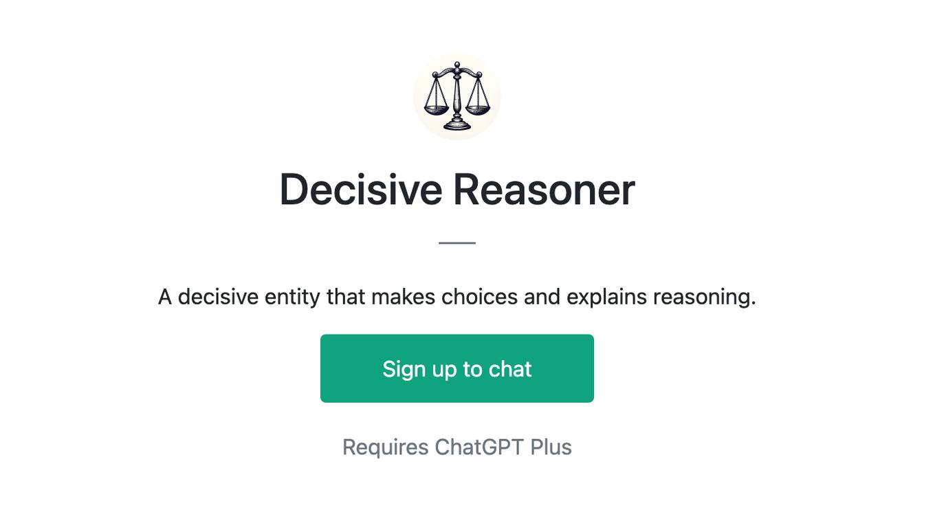 Decisive Reasoner Screenshot