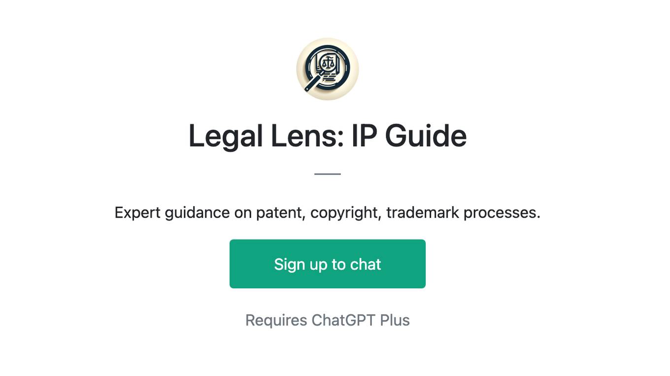 Legal Lens: IP Guide Screenshot