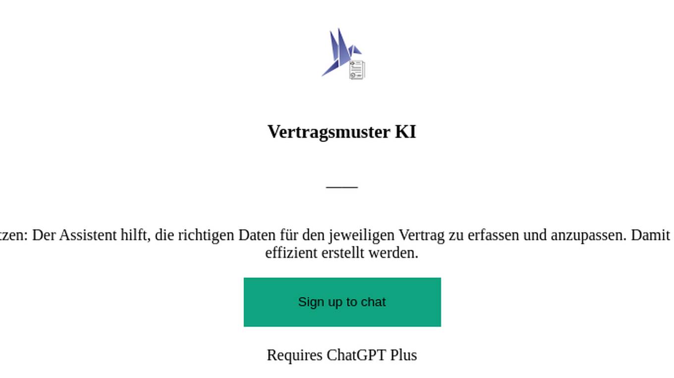 Vertragsmuster KI Screenshot