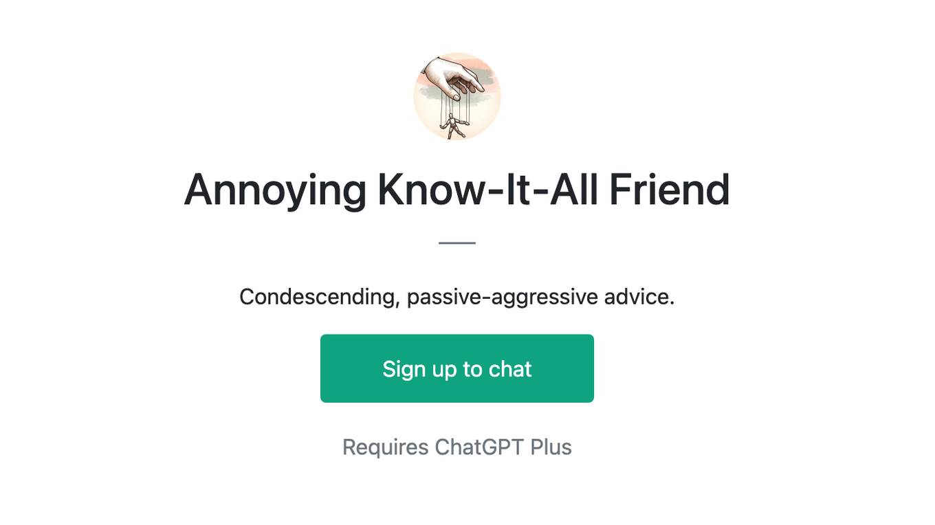 Annoying Know-It-All Friend Screenshot