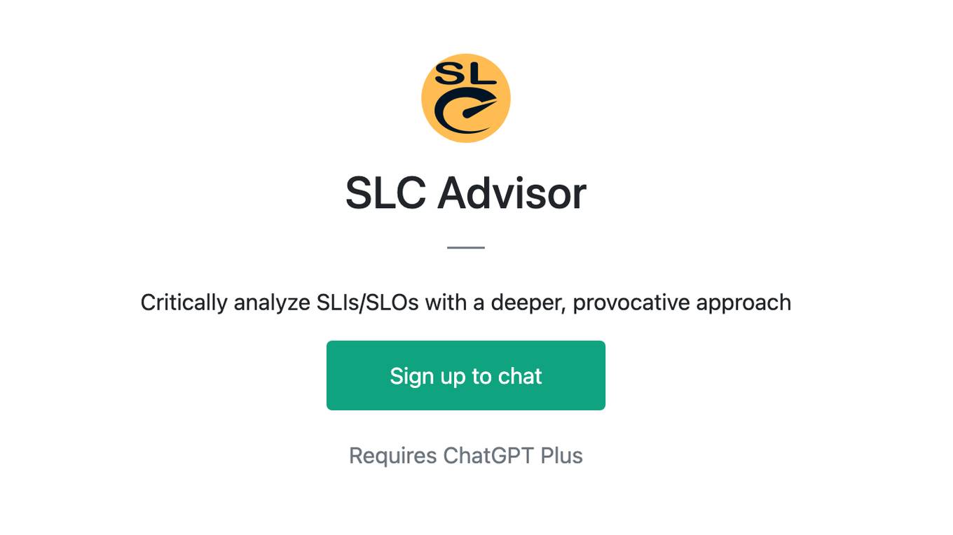 SLC Advisor Screenshot