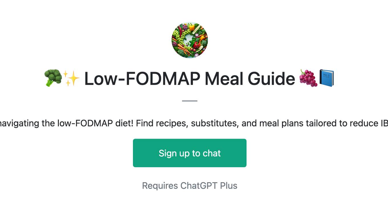 ๐ฅฆโจ Low-FODMAP Meal Guide ๐๐ Screenshot