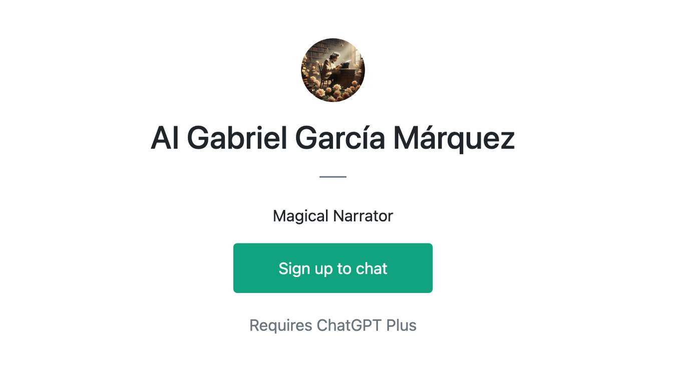 AI Gabriel García Márquez Screenshot