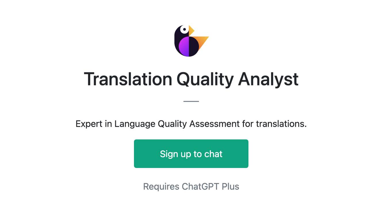 Translation Quality Analyst Screenshot