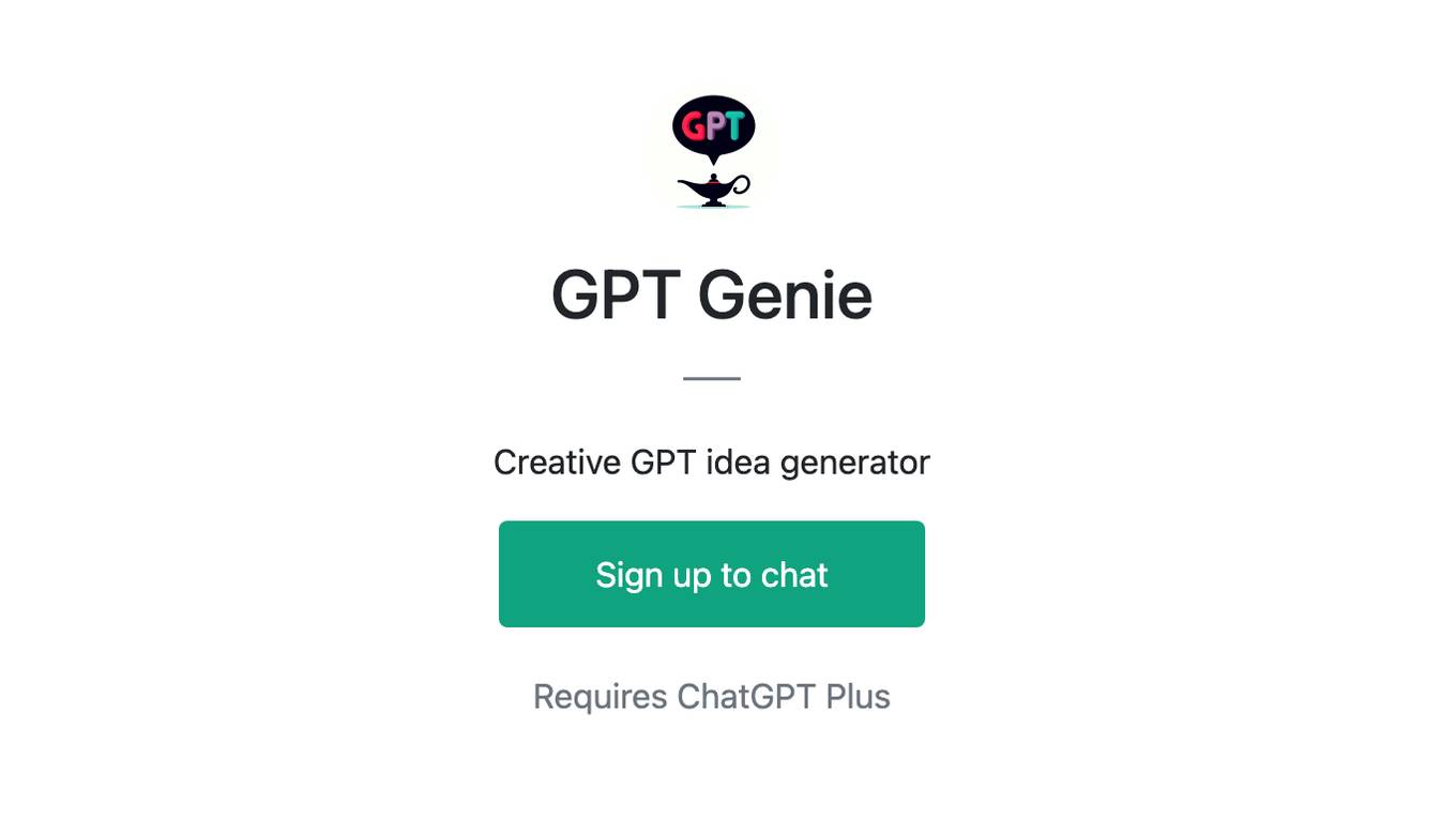 GPT Genie Screenshot