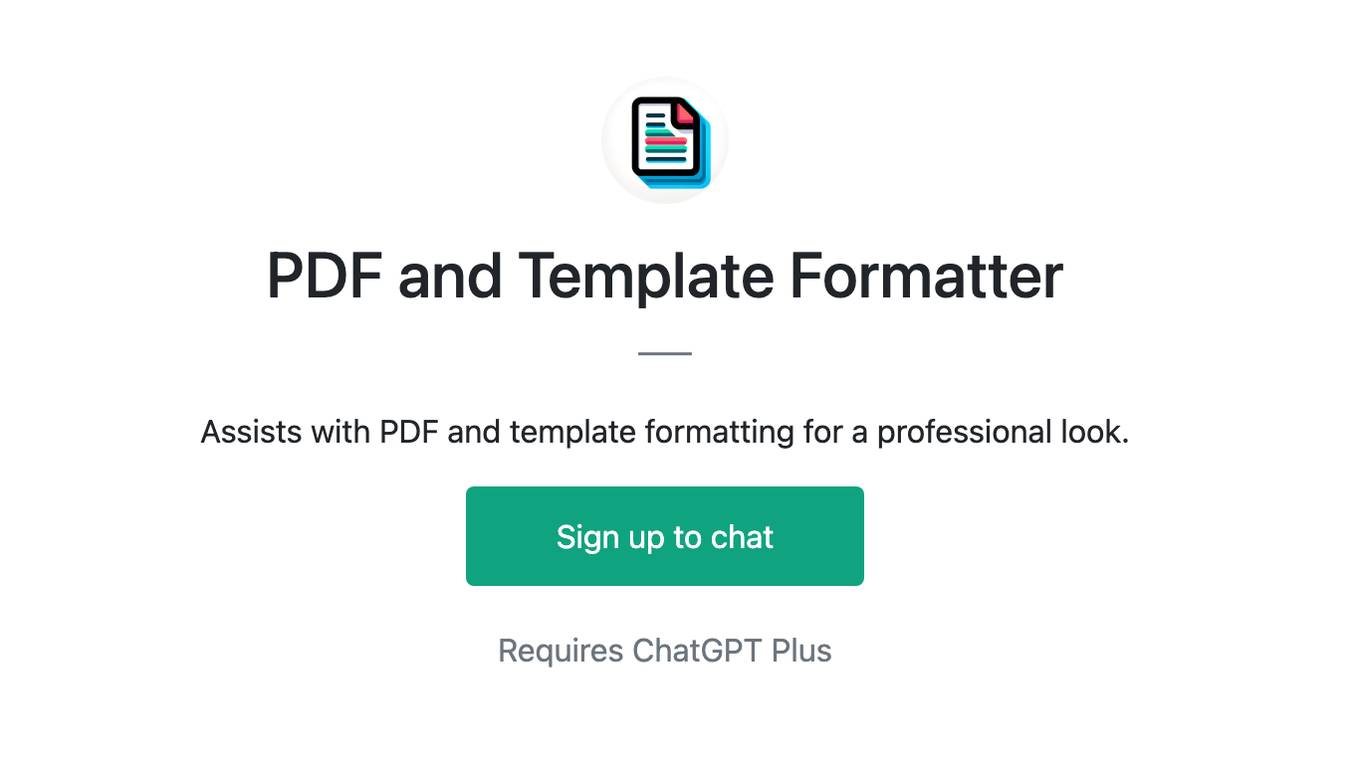 PDF and Template Formatter Screenshot