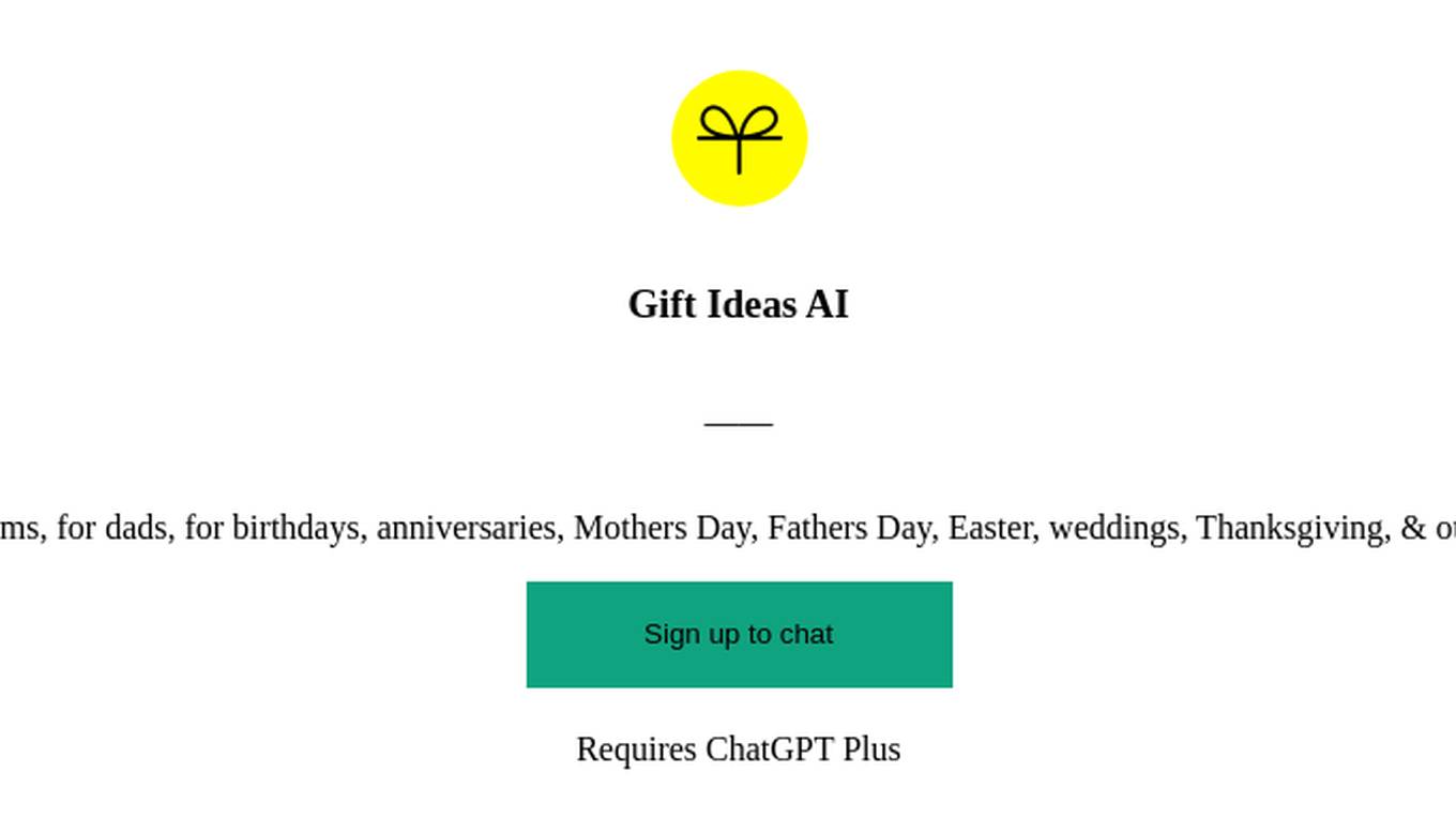 Gift Ideas AI Screenshot