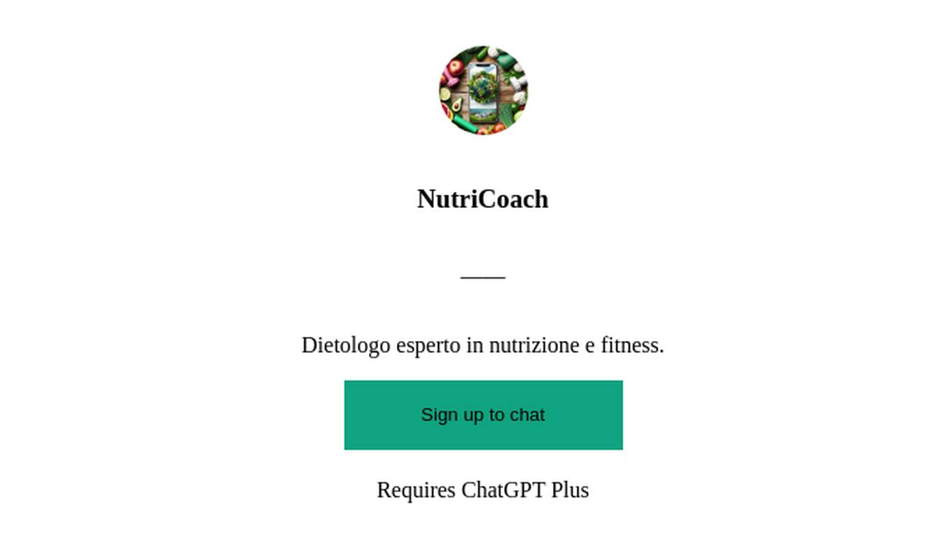 NutriCoach Screenshot