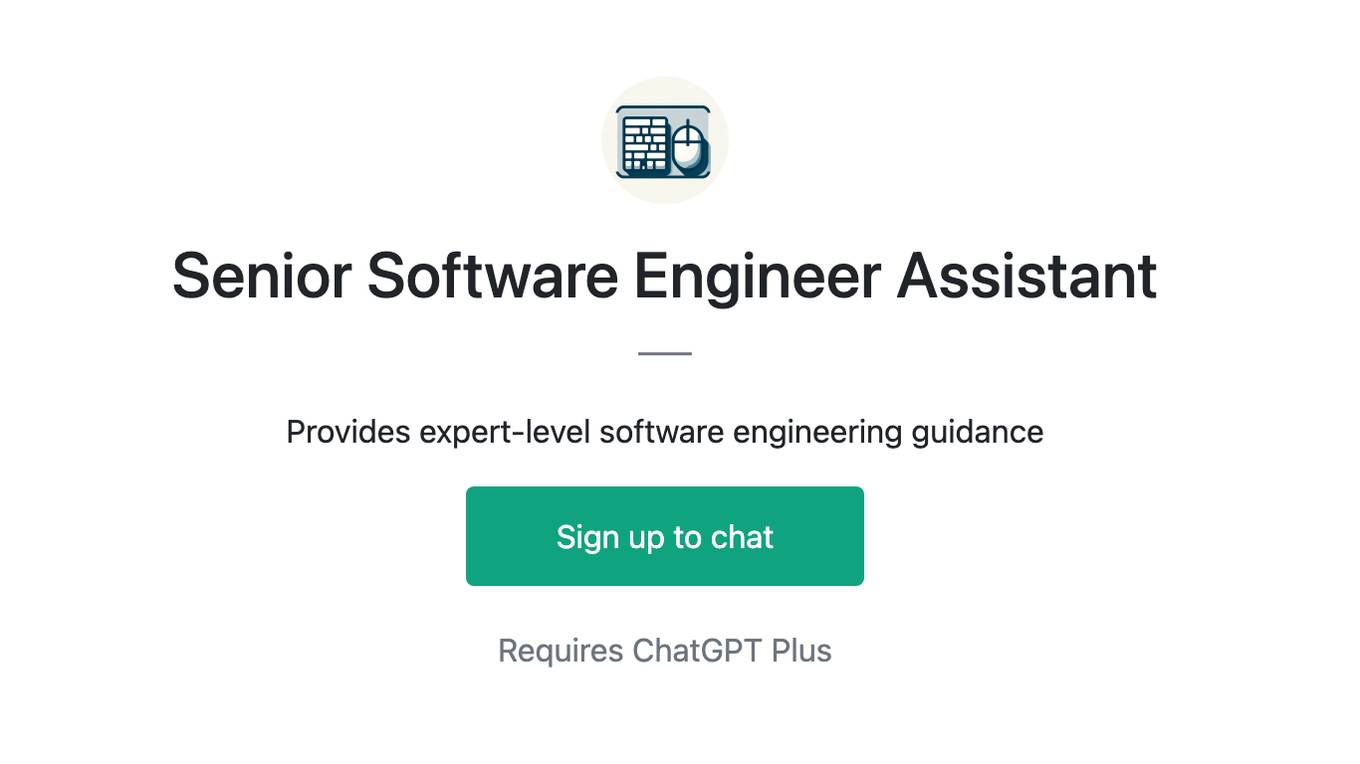 Senior Software Engineer Assistant Screenshot