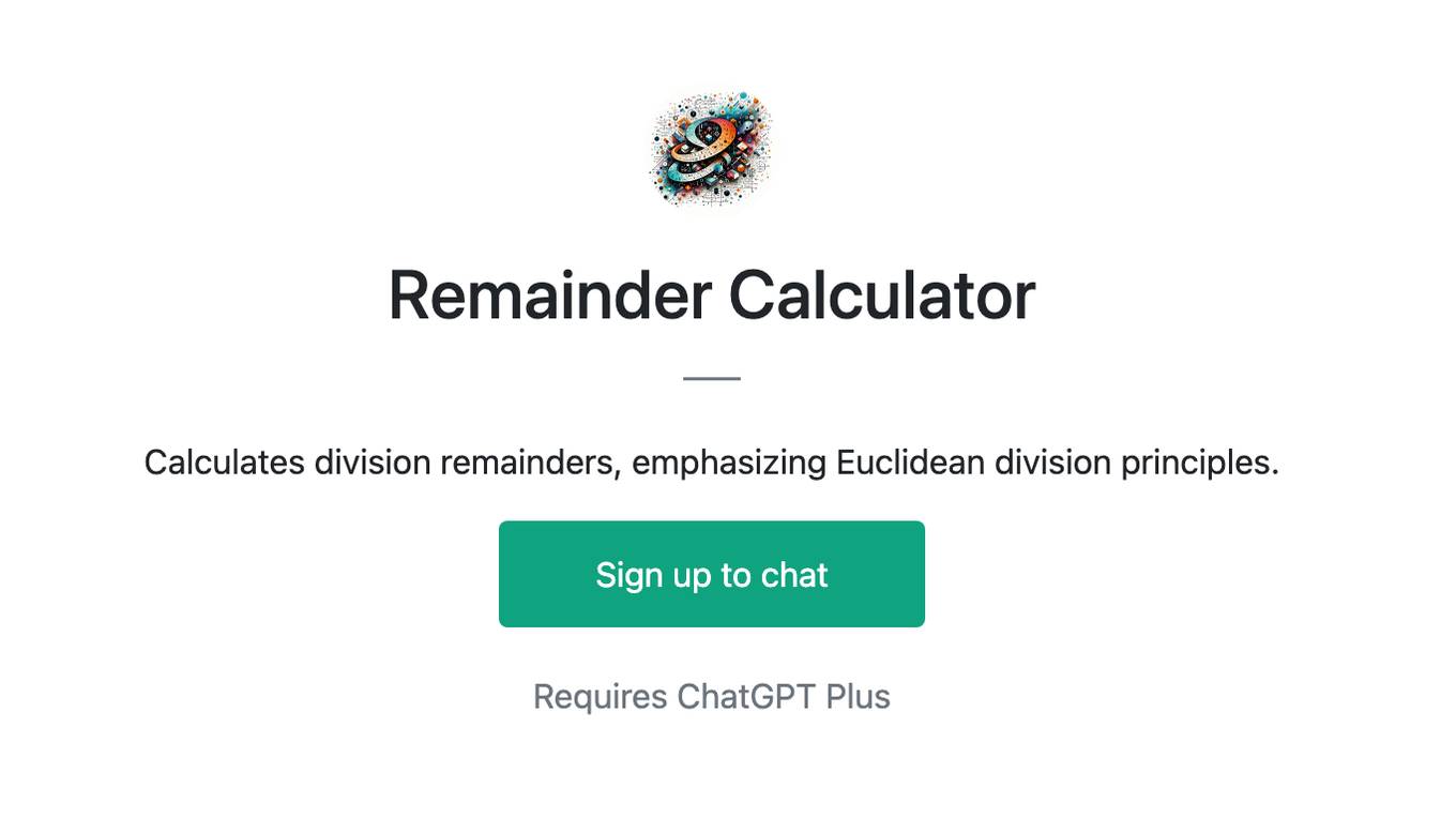 Remainder Calculator Screenshot