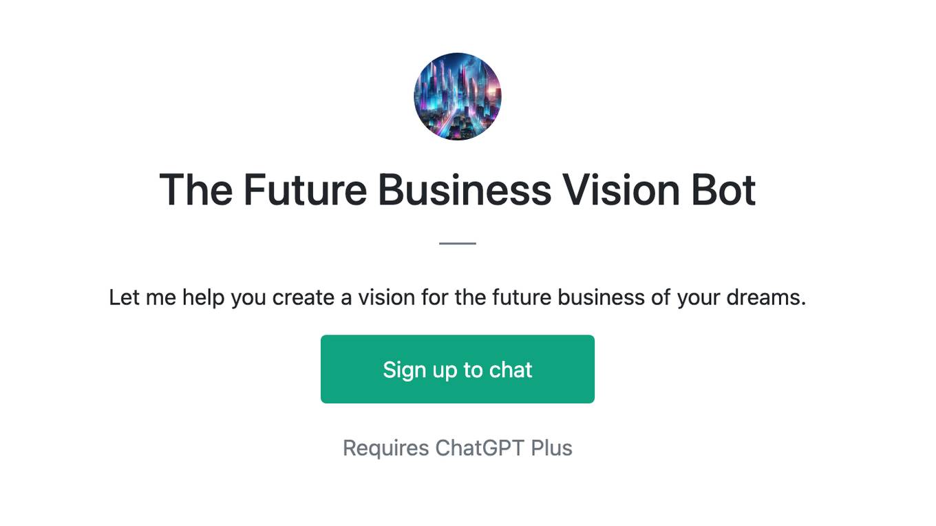 The Future Business Vision Bot Screenshot