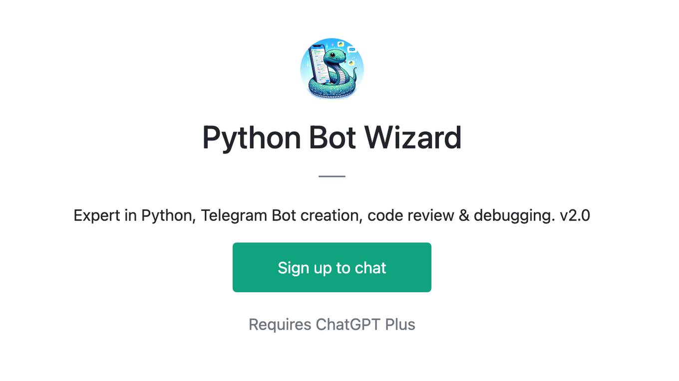 Python Bot Wizard Screenshot