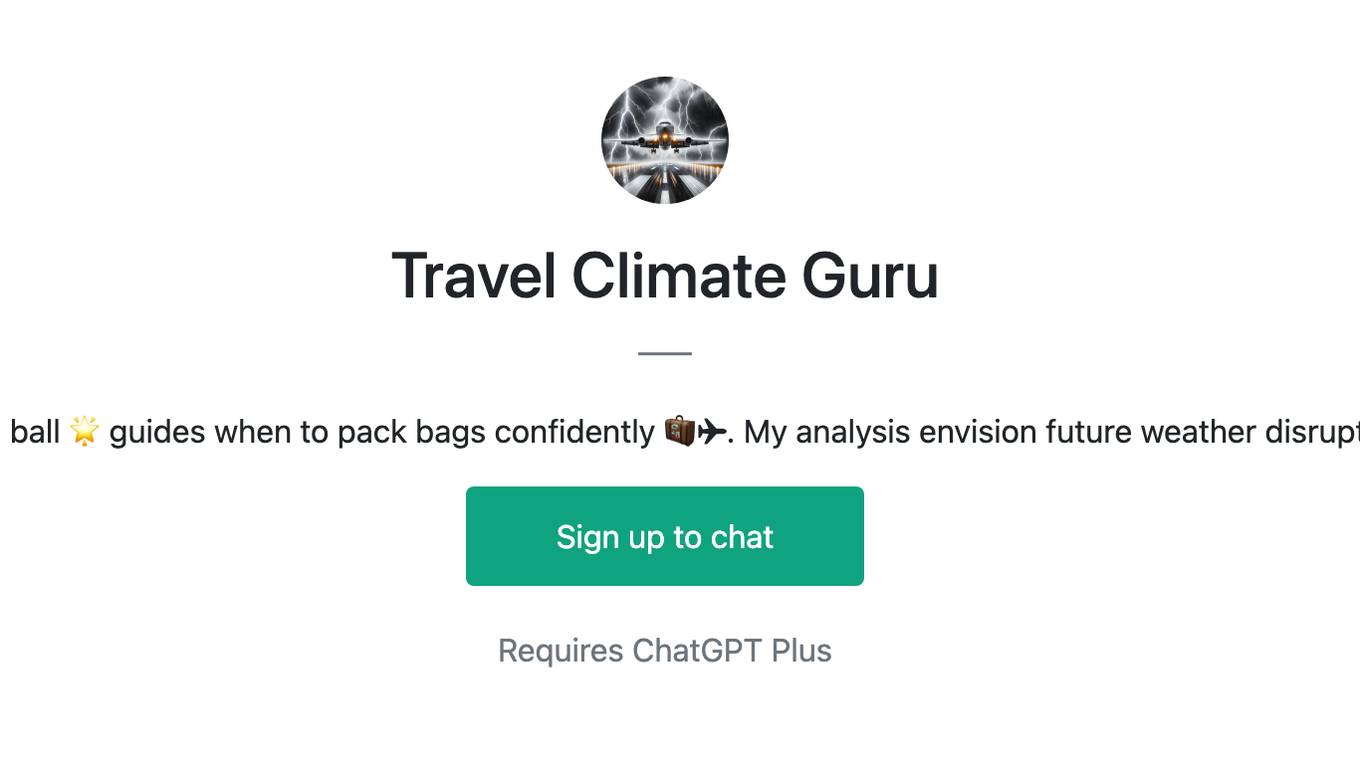 Travel Climate Guru Screenshot