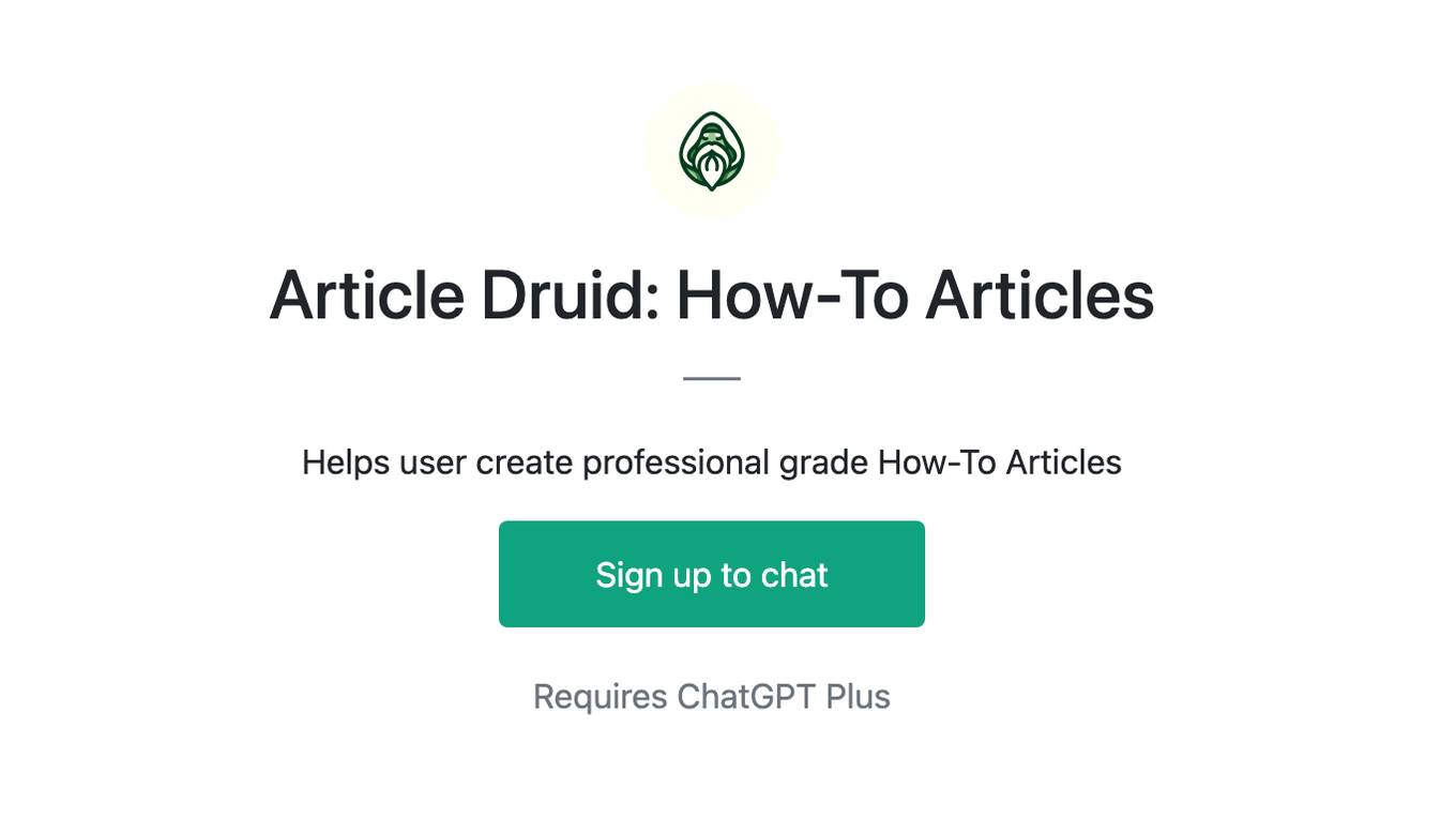 Article Druid: How-To Articles Screenshot