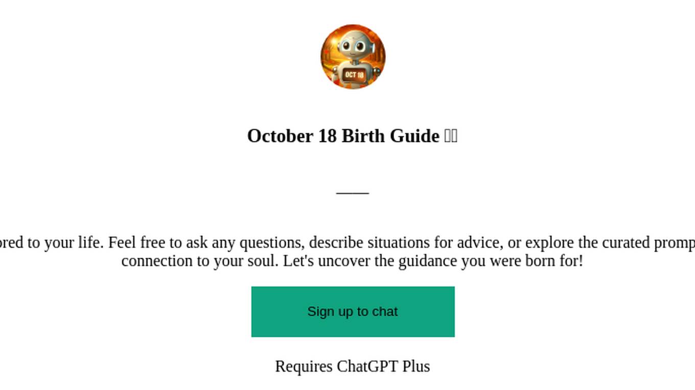 October 18 Birth Guide 🔮⭐️ Screenshot