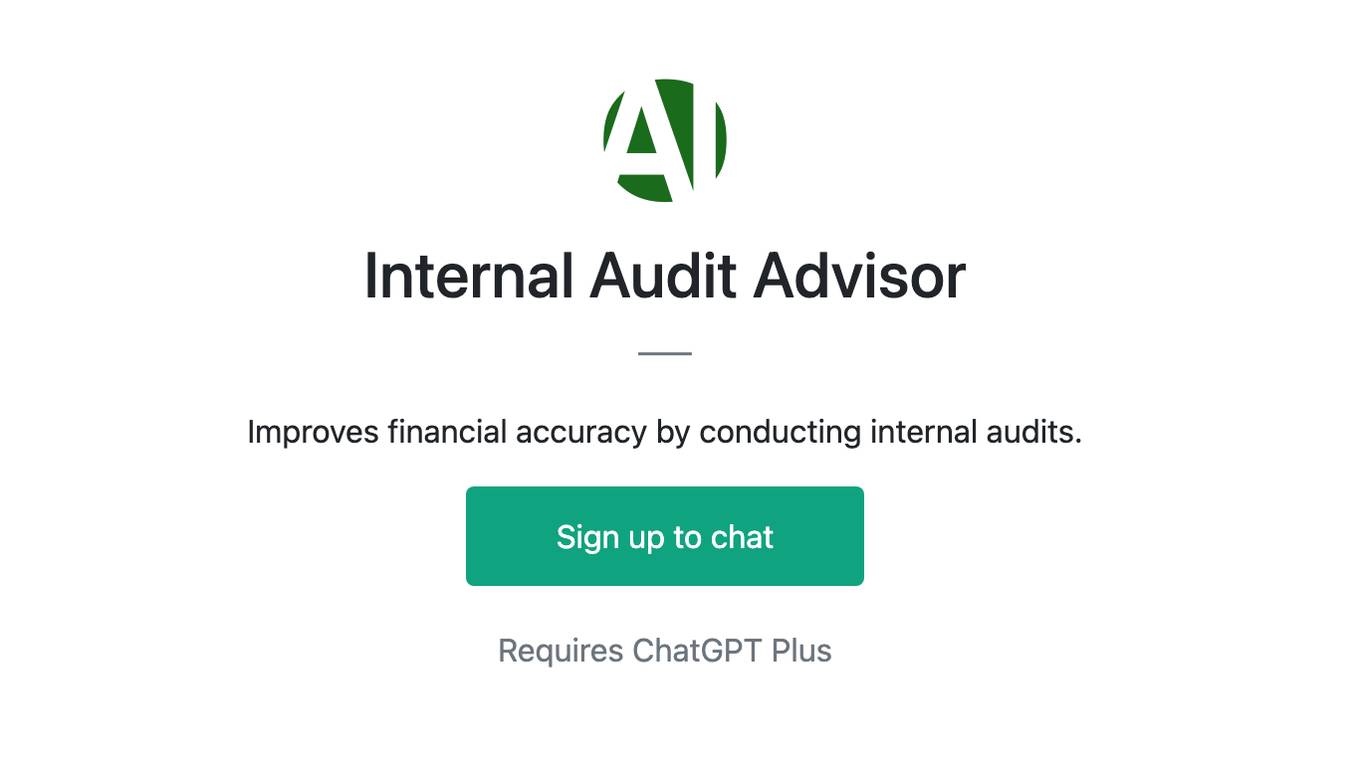 Internal Audit Advisor Screenshot