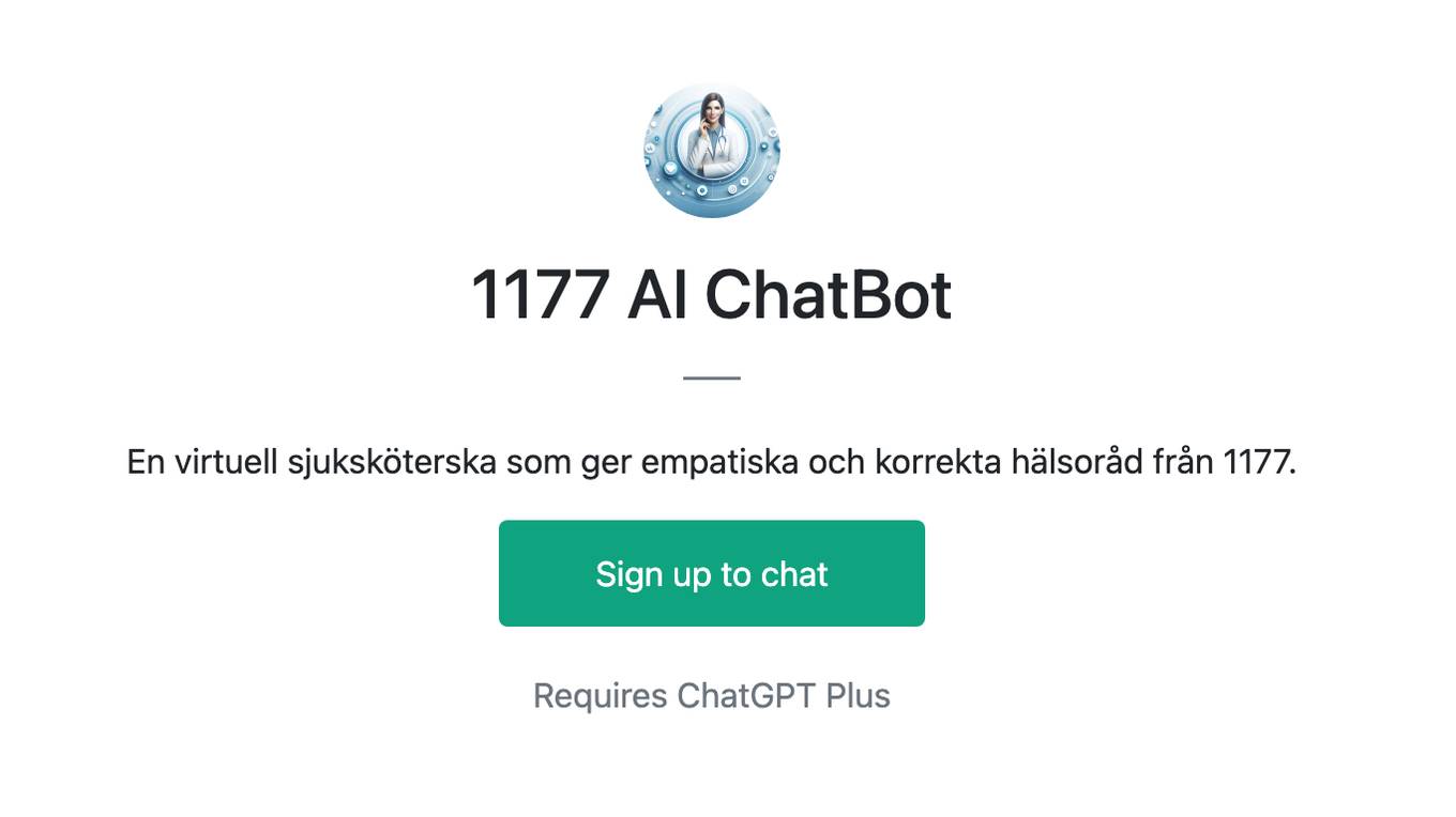 1177 AI ChatBot Screenshot